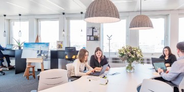 Workspaces in Brussels Central Station 